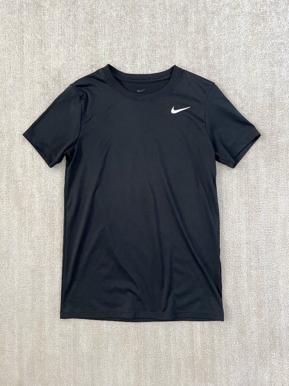 Nike Dri Fit Short Sleeve Shirt Top Black XS